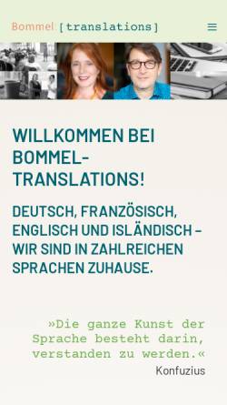 Vorschau der mobilen Webseite www.bommeltrans.de, Bommel translaitions GbR