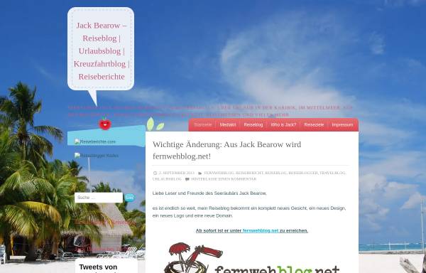 Vorschau von jackbearow.wordpress.com, Jack Bearow’s Reiseblog