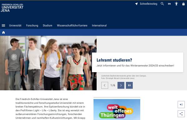 Vorschau von www.uni-jena.de, Interkulturelles Portal - Akademie für Interkulturelle Studien e.V. an der Universität Jena