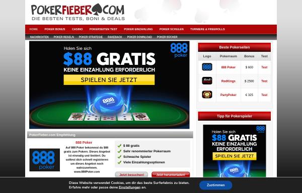 Vorschau von www.pokerfieber.com, PokerFieber.com