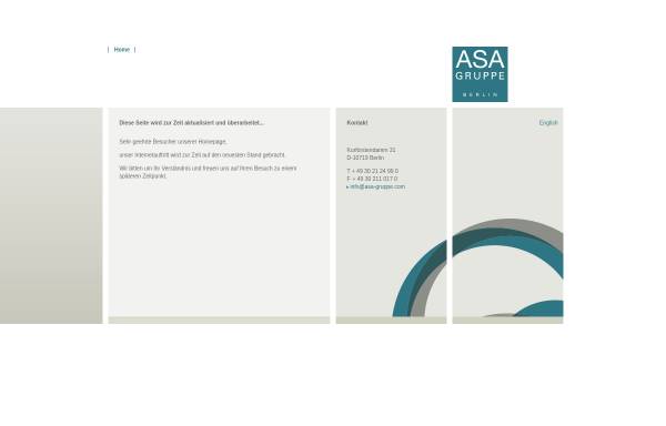 Vorschau von www.asa-gruppe.com, ASA Arbeitsgruppe Stadtplanung + Architektur GmbH, Gesellschaft von Architekten und Planern
