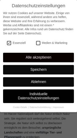 Vorschau der mobilen Webseite www.harz-sehenswuerdigkeiten.de, Sehenswürdigkeiten im Harz