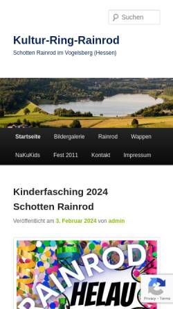 Vorschau der mobilen Webseite www.schotten-rainrod.de, Kultur-Ring-Rainrod e.V.