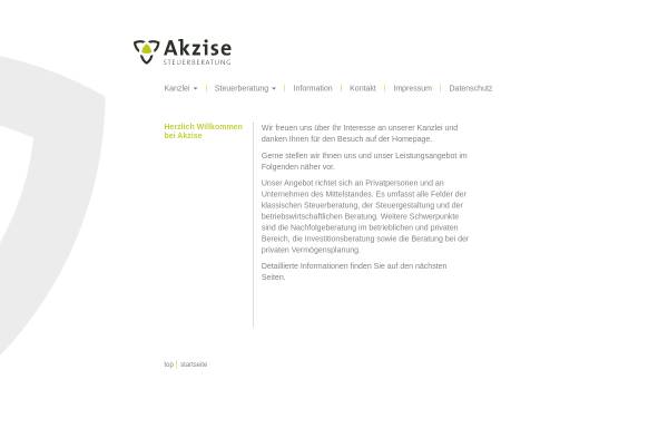 Vorschau von www.akzise.eu, Akzise Steuerberatungsgesellschaft mbH