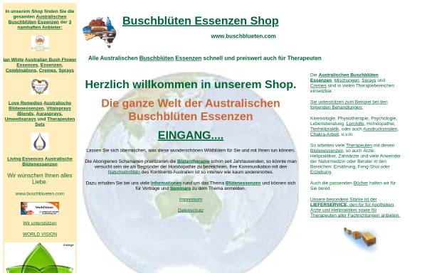 Vorschau von www.buschblueten.com, Buschblüten Shop