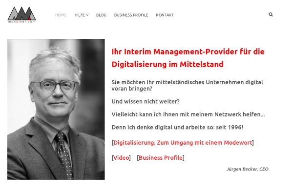 Vorschau von www.manatnet.com, Manatnet - Manager Network GmbH