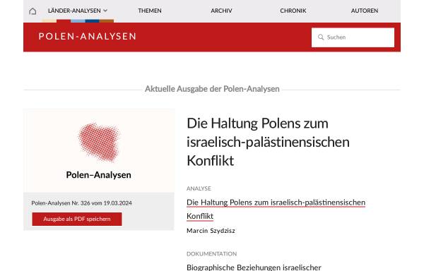 Vorschau von www.laender-analysen.de, Polen-Analysen
