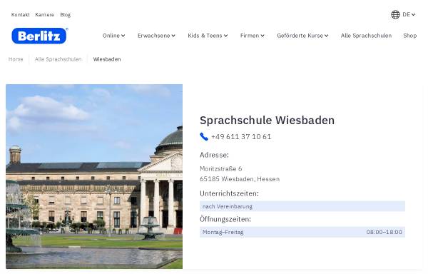 Vorschau von www.berlitz.de, International Language School