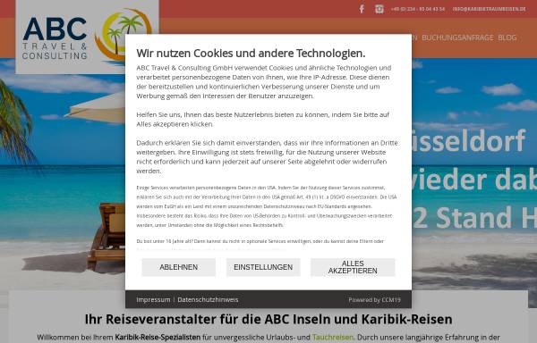Vorschau von www.abc-travel-consulting.de, ABC Travel Deutschland GmbH