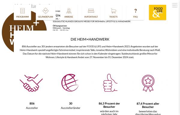 Vorschau von www.heim-handwerk.de, Heim + Handwerk