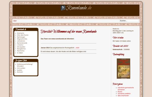 Vorschau von www.runenkunde.de, Runenkunde