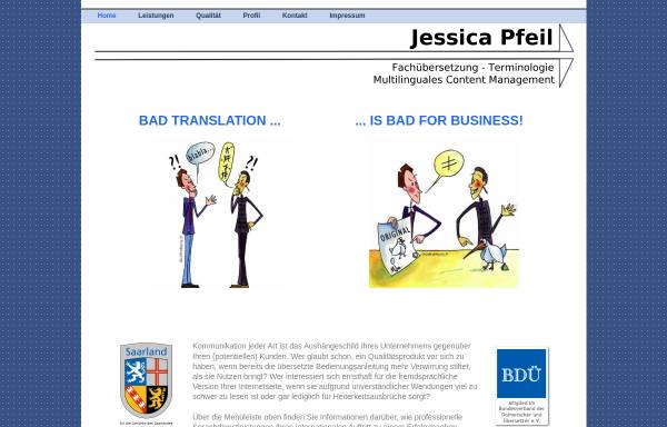 Vorschau von www.jessicapfeil.de, Pfeil, Jessica