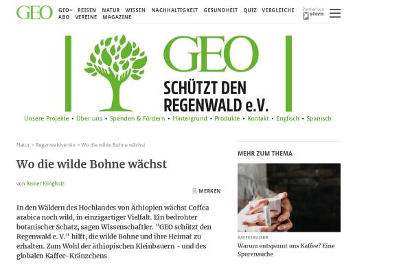 GEO hilft der Bohne