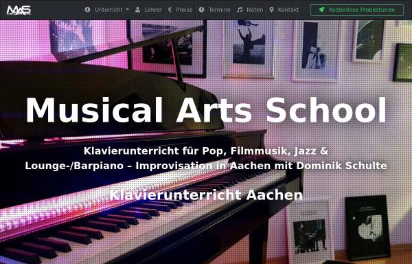 Vorschau von www.musical-arts-school.com, Musical Arts School - Dominik Schulte