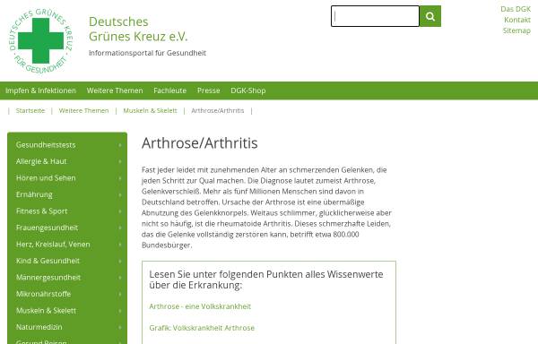 Vorschau von www.dgk.de, DGK: Arthrose und Arthritis