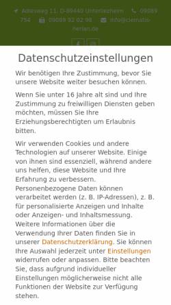 Vorschau der mobilen Webseite www.clematis-herian.de, Clematis Herian - Manfred Herian