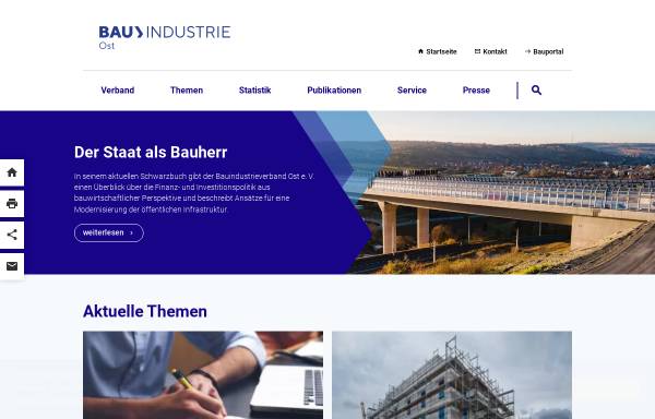 Vorschau von www.bauindustrie-ost.de, Bauindustrieverband Berlin-Brandenburg e.V.