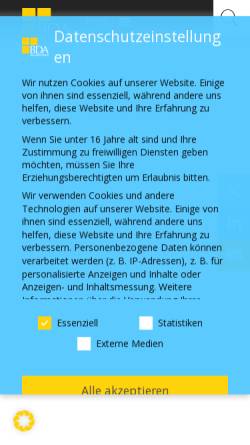 Vorschau der mobilen Webseite arbeitgeber.de, BDA- Bundesvereinigung der Deutschen Arbeitgeberverbände