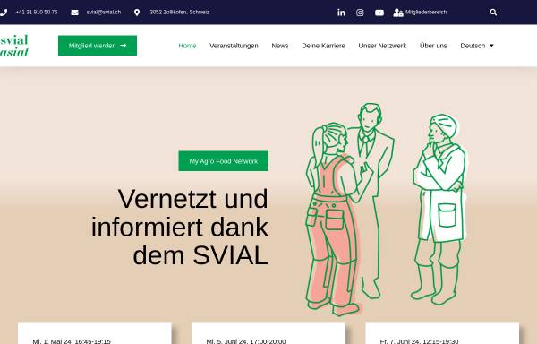 Vorschau von www.svial.ch, Schweizerischer Verband der Ingenieur-AgronomInnen und der Lebensmittel-IngenieurInnen
