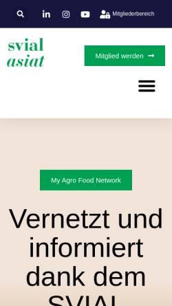 Vorschau der mobilen Webseite www.svial.ch, Schweizerischer Verband der Ingenieur-AgronomInnen und der Lebensmittel-IngenieurInnen