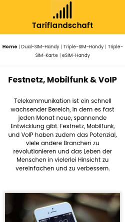 Vorschau der mobilen Webseite www.tariflandschaft.de, Tariflandschaft