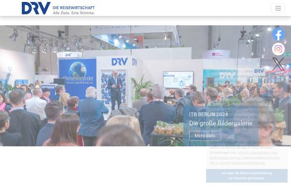 Vorschau von www.drv.de, Deutscher Reisebüro und Reiseveranstalter Verband e.V. (DRV)