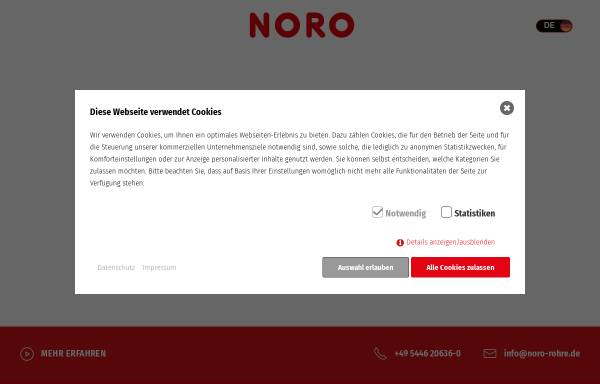 Vorschau von www.noro-rohre.de, Noro Rohrsysteme GmbH
