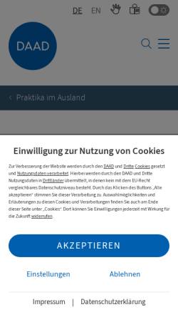 Vorschau der mobilen Webseite go-east.daad.de, Go East - Studium, Forschung, Praktikum