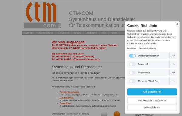 Vorschau von www.ctm-com.de, CTM-COM GmbH