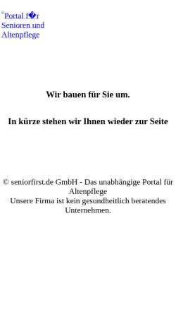 Vorschau der mobilen Webseite www.seniorfirst.de, Seniorfirst