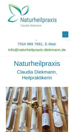 Vorschau der mobilen Webseite www.naturheilpraxis-diekmann.de, Diekmann, Claudia