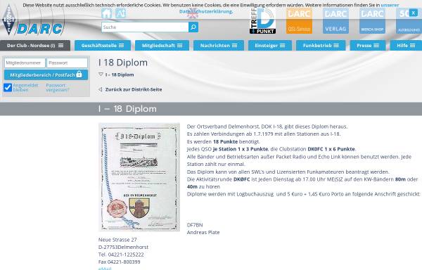 Vorschau von www.darc.de, I18-Diplom