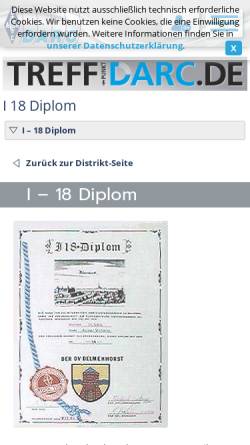 Vorschau der mobilen Webseite www.darc.de, I18-Diplom