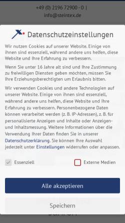 Vorschau der mobilen Webseite www.steintex.de, Steintex OhG