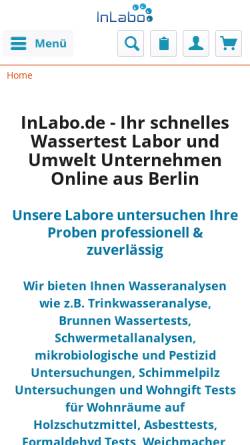 Vorschau der mobilen Webseite www.inlabo.de, Inlabo