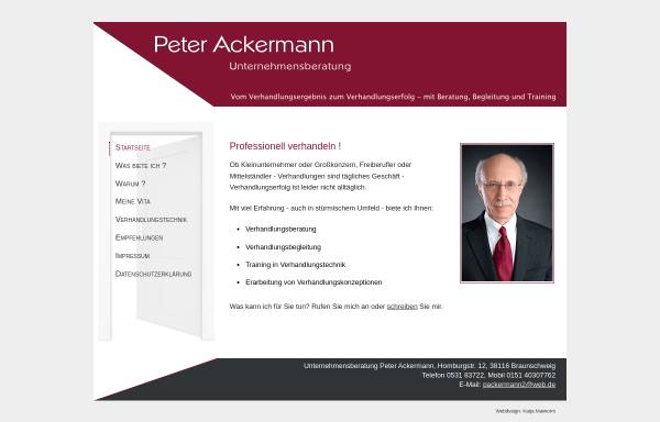 Ackermann Verhandlungsberatung und Unternehmensberatung