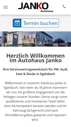Vorschau der mobilen Webseite www.autohaus-janko.de, Autohaus Janko