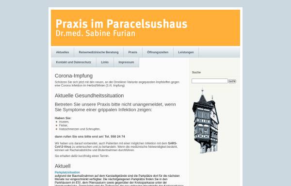 Praxis im Paracelsushaus- Dr. Sabine Furian