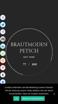Vorschau der mobilen Webseite www.brautmoden-berlin.de, Brautmode Petsch