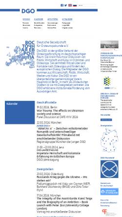 Vorschau der mobilen Webseite www.dgo-online.org, Deutsche Gesellschaft für Osteuropakunde