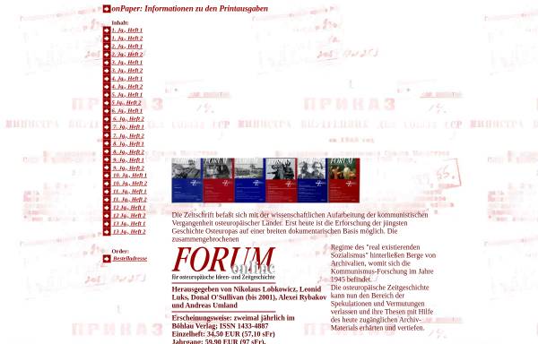 Forum für Osteuropäische Ideen- und Zeitgeschichte