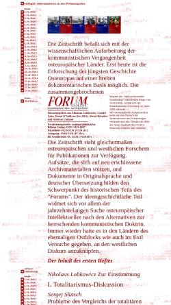 Vorschau der mobilen Webseite www1.ku-eichstaett.de, Forum für Osteuropäische Ideen- und Zeitgeschichte