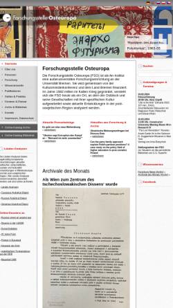 Vorschau der mobilen Webseite www.forschungsstelle.uni-bremen.de, Universität Bremen - Forschungsstelle Osteuropa