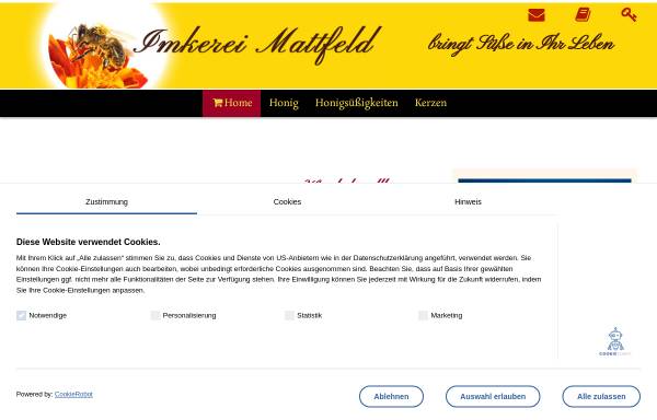Vorschau von www.imkerei-mattfeld.de, Imkerei Mattfeld, Winfried Mattfeld Walsrode
