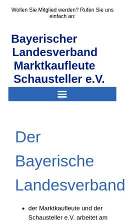 Vorschau der mobilen Webseite www.blv-marktkaufleute-schausteller.de, Bayerische Landesverband der Marktkaufleute und der Schausteller e.V.
