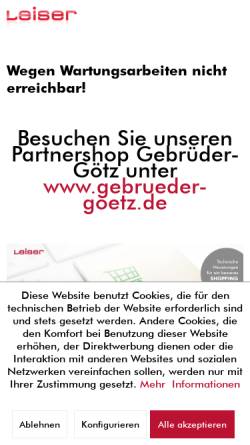 Vorschau der mobilen Webseite www.leiser.de, Leiser Schuhe