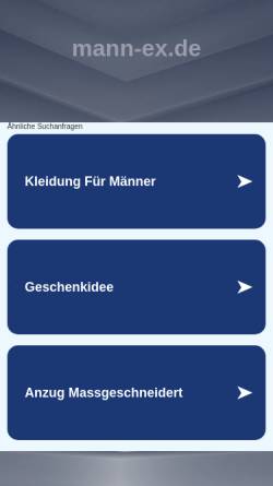 Vorschau der mobilen Webseite www.mann-ex.de, MANN-EX Maßkonfektion