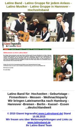 Vorschau der mobilen Webseite www.latinoband.de, Latino Band Canaima aus Hannover