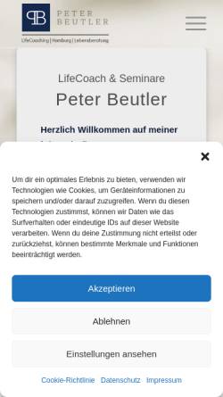 Vorschau der mobilen Webseite peterbeutler.de, Peter Beutler