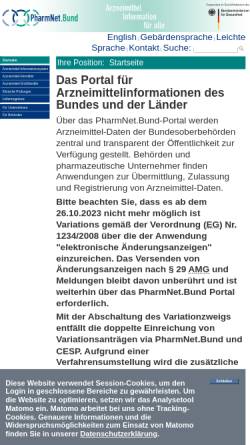 Vorschau der mobilen Webseite www.pharmnet-bund.de, PharmNet.Bund